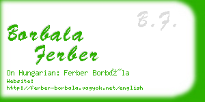 borbala ferber business card
